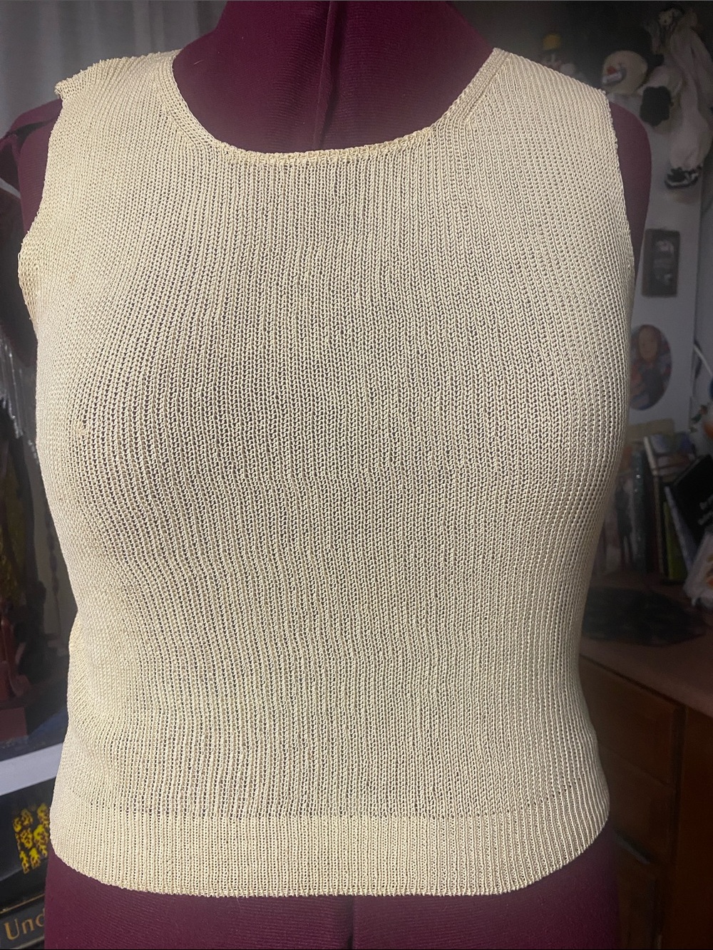 United Colors of Benetton Knit Sleeveless Vintage Tank Top